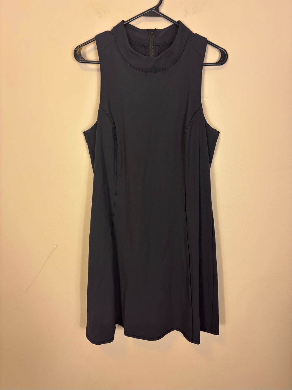 Outdoor Voices Black Sleeveless Mock Neck Mini Dress with Shorts Under XL